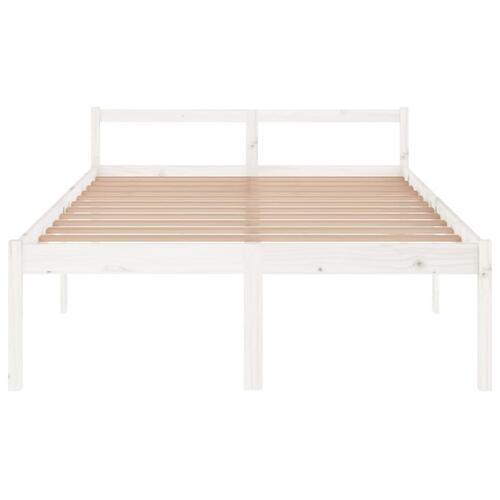 Seniorseng 140x200 cm massivt fyrretræ hvid