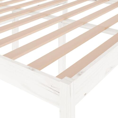 Seniorseng 140x200 cm massivt fyrretræ hvid