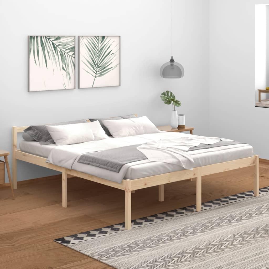 Seniorseng 180x200 cm super kingsize massivt fyrretræ