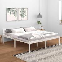 Seniorseng 180x200 cm super kingsize massivt fyrretræ hvid