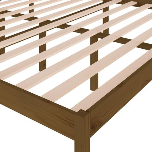 Seniorseng 180x200 cm super kingsize massivt fyrretræ honning