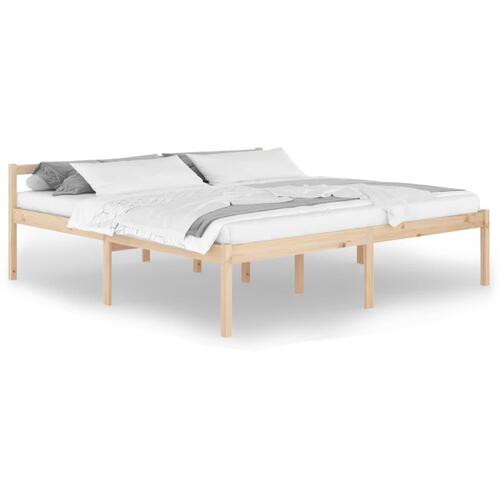 Seniorseng 200x200 cm massivt fyrretræ