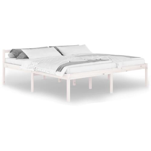 Seniorseng 200x200 cm massivt fyrretræ hvid