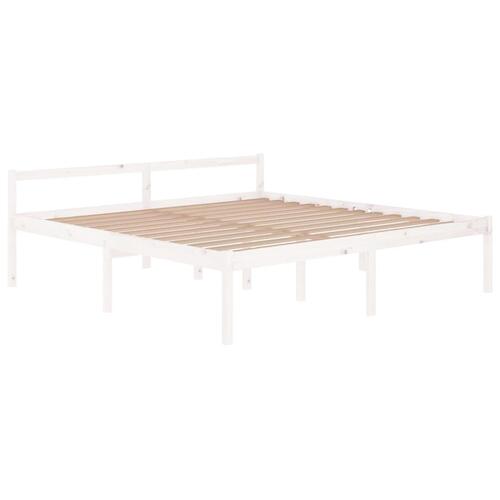 Seniorseng 200x200 cm massivt fyrretræ hvid