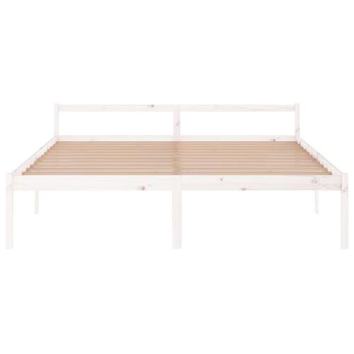 Seniorseng 200x200 cm massivt fyrretræ hvid
