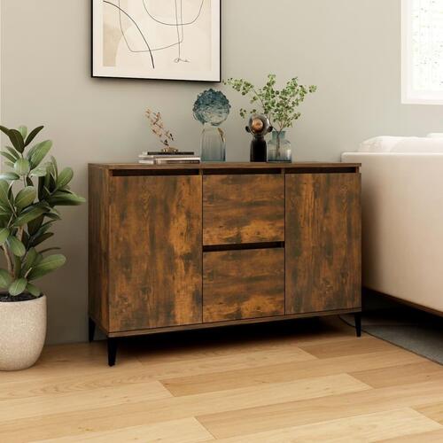 Skænk 104x35x70 cm konstrueret træ røget egetræsfarve