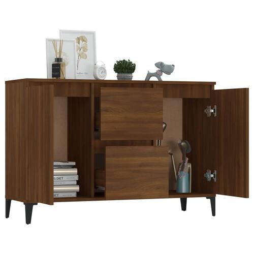 Skænk 104x35x70 cm konstrueret træ brun egetræsfarve