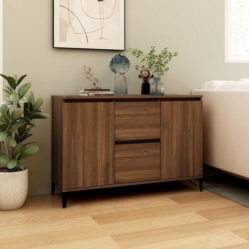 Skænk 104x35x70 cm konstrueret træ brun egetræsfarve