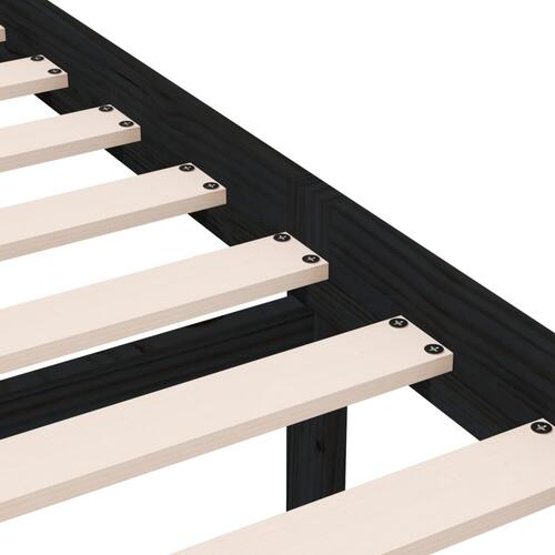 Sengeramme 75x190 cm Small Single massivt træ sort