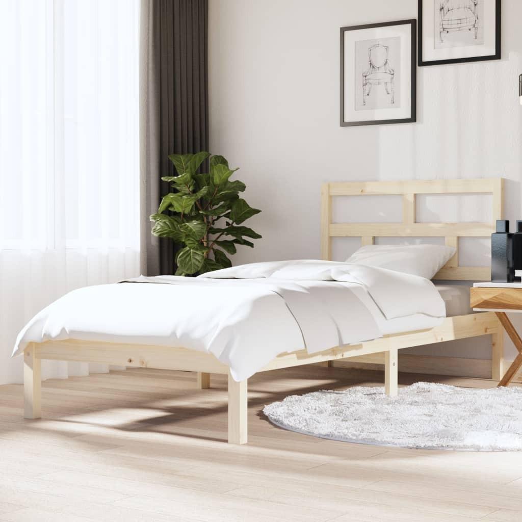 Sengeramme 90x190 cm Single massivt træ