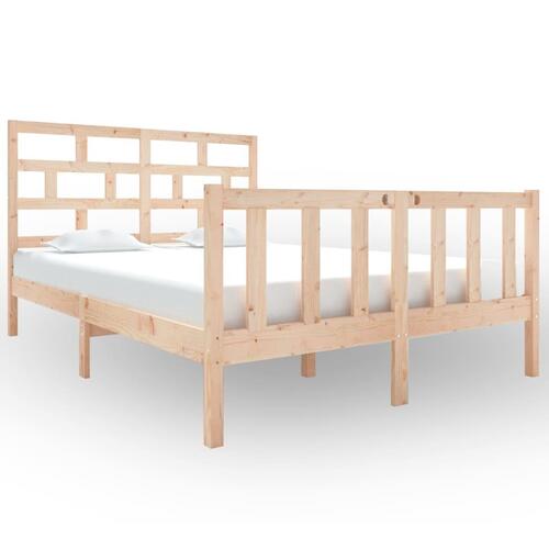 Sengeramme 135x190 cm massivt fyrretræ