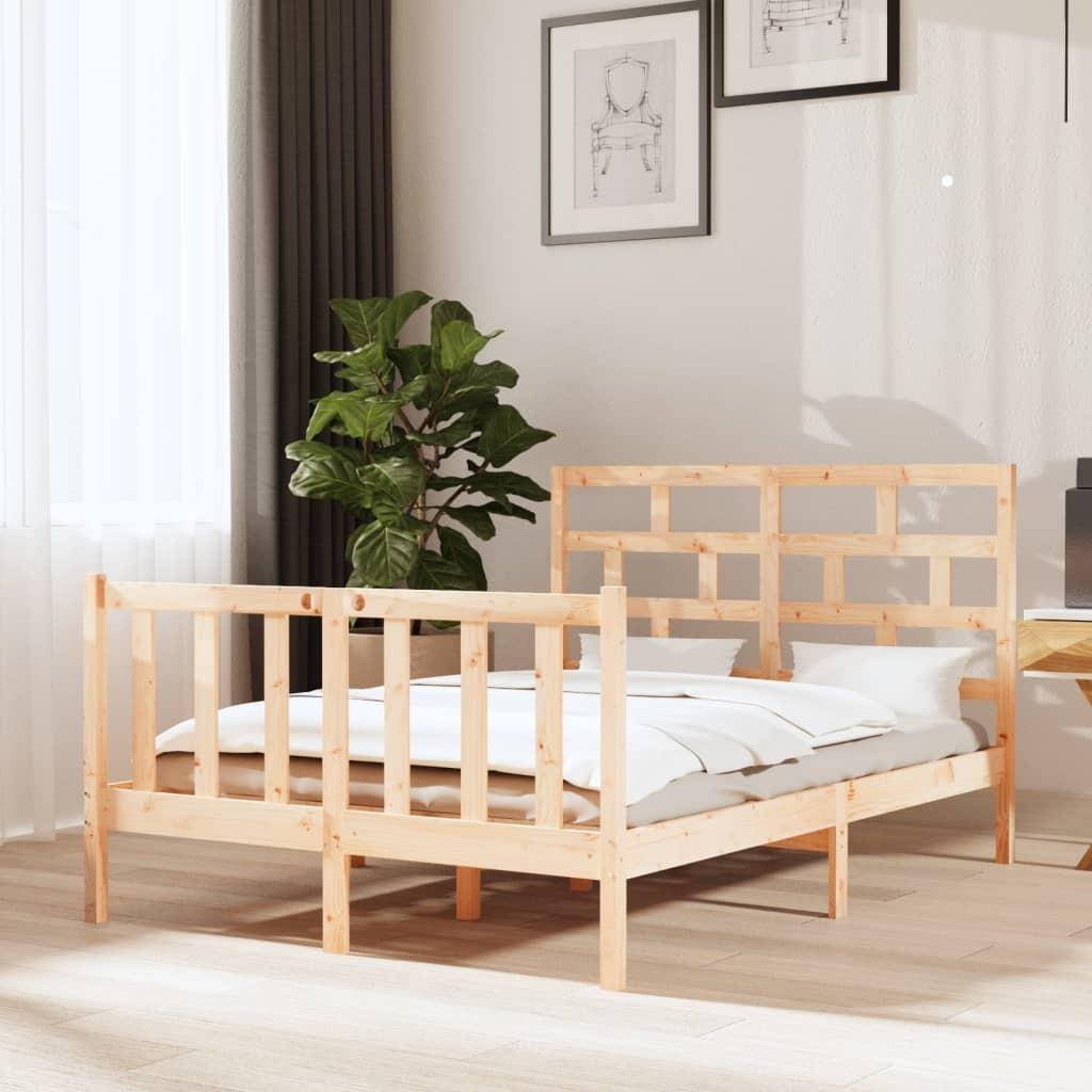 Sengeramme 140x190 cm massivt træ