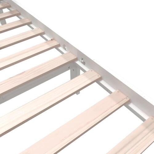 Sengeramme 180x200 cm Super King massivt fyrretræ hvid