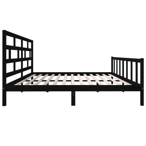 Sengeramme 180x200 cm Super King massivt fyrretræ grå