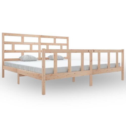 Sengeramme 200x200 cm massivt fyrretræ
