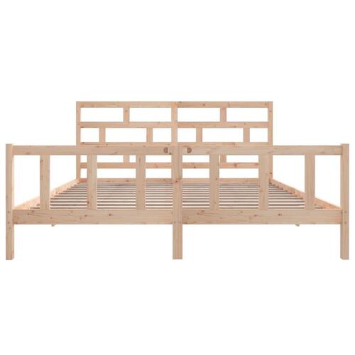 Sengeramme 200x200 cm massivt fyrretræ