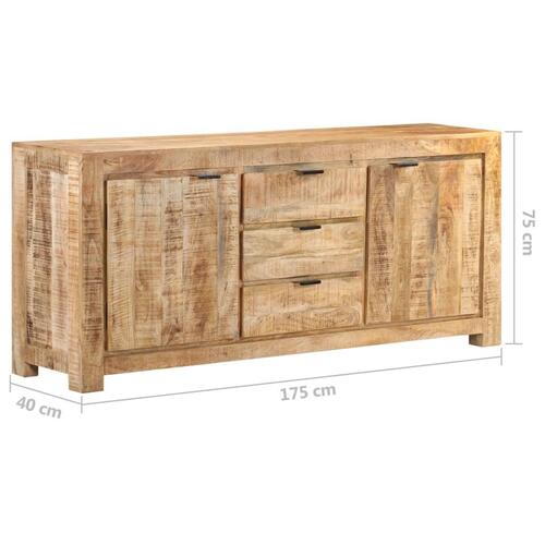 Skænk 175x40x75 cm ru mangotræ