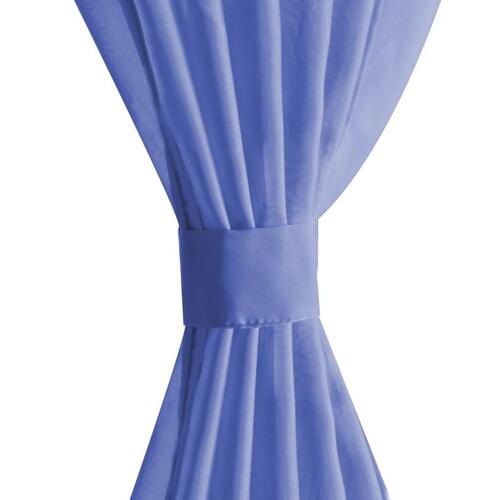 Voile-gardiner 2 stk. 140x245 cm kongeblå