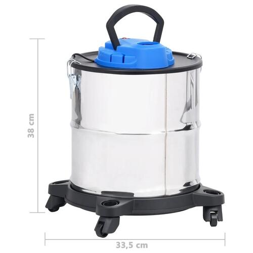 Askestøvsuger med HEPA-filter 1200 W 20 l rustfrit stål