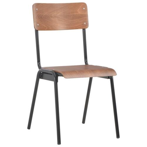 Spisebordsstole 6 stk. krydsfinér brun