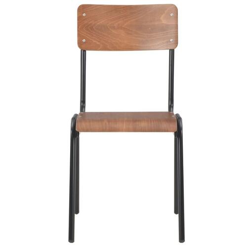 Spisebordsstole 6 stk. krydsfinér brun