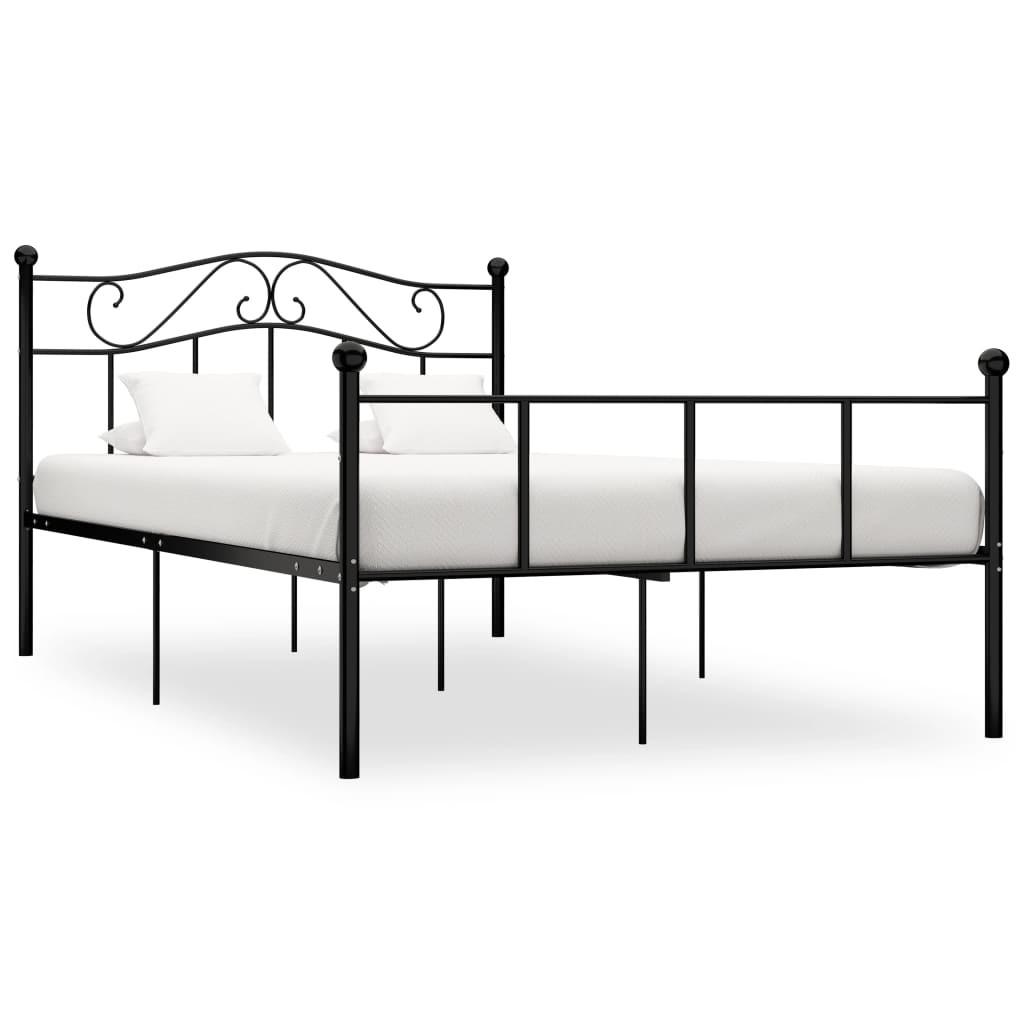Sengestel 160x200 cm metal sort