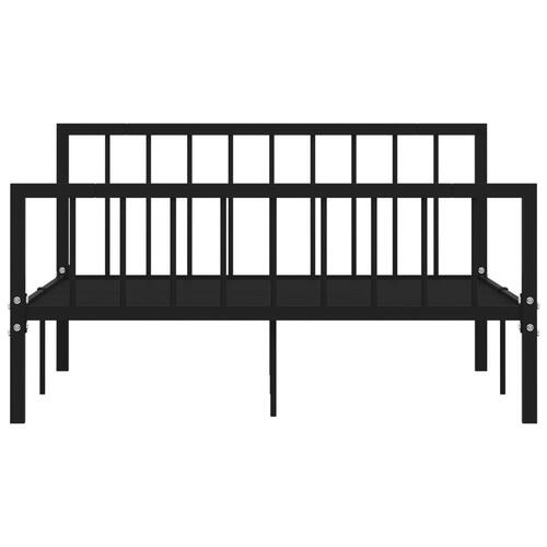 Sengestel 140x200 cm metal sort