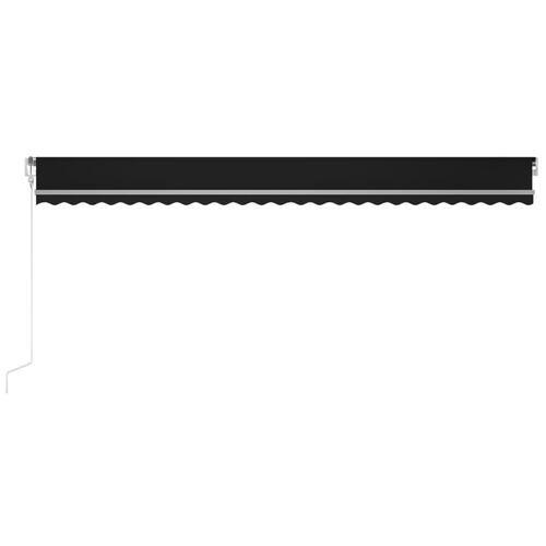 Markise m. LED + vindsensor 600x300 cm automatisk antracit