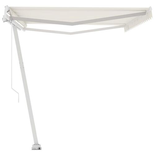 Fritstående markise 500x350 cm automatisk betjening cremefarvet