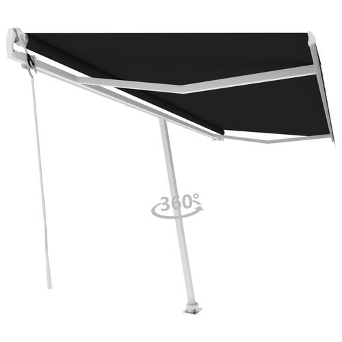Fritstående markise 500x350 cm automatisk betjening antracitgrå