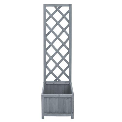 Plantekasse med espalier 40x30x135 cm massivt fyrretræ