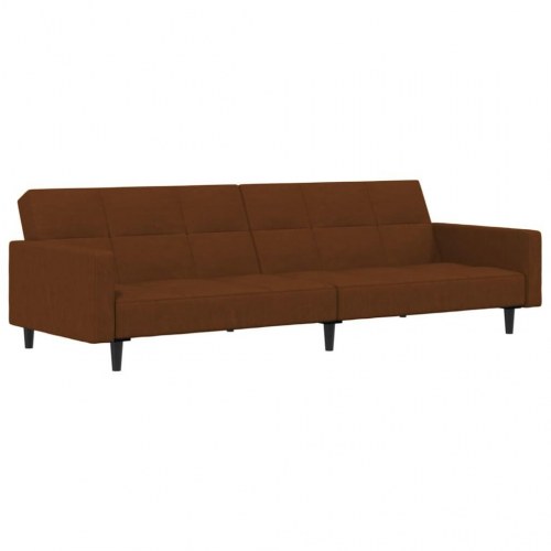 2-personers sovesofa mikrofiberstof brun