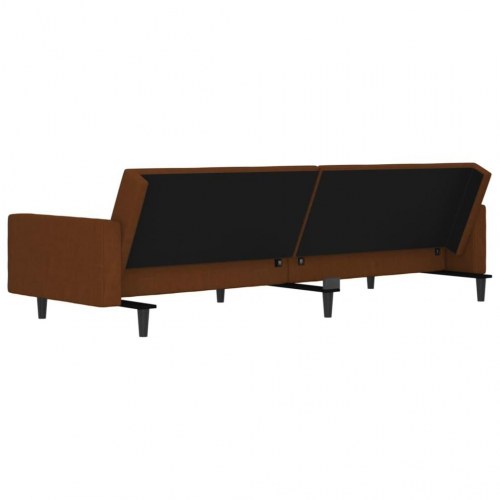 2-personers sovesofa mikrofiberstof brun