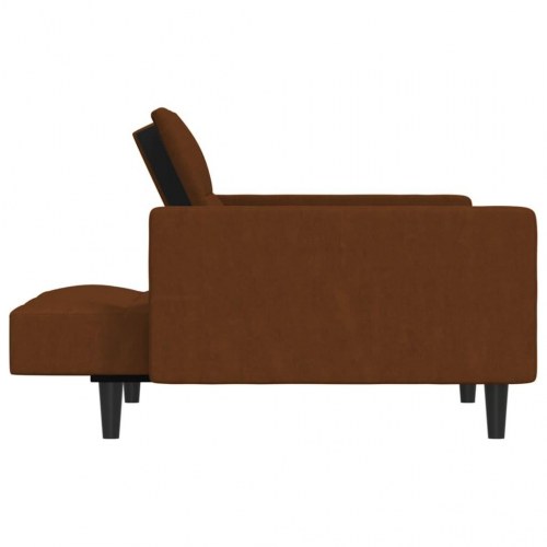 2-personers sovesofa mikrofiberstof brun