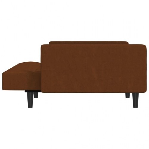 2-personers sovesofa mikrofiberstof brun