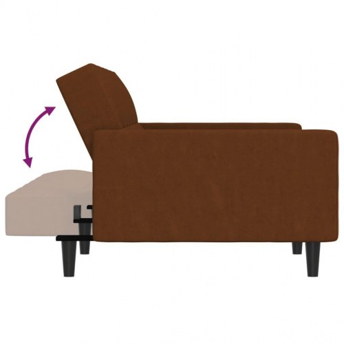 2-personers sovesofa mikrofiberstof brun