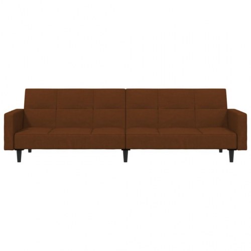 2-personers sovesofa mikrofiberstof brun