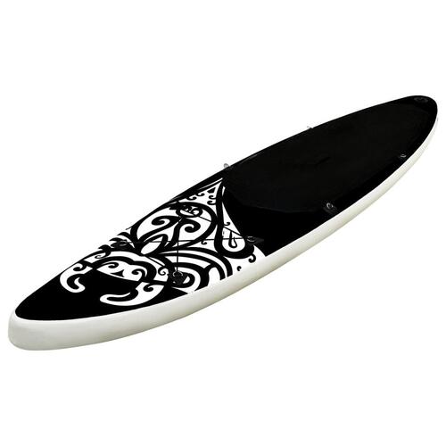 Oppusteligt paddleboardsæt 366x76x15 cm sort