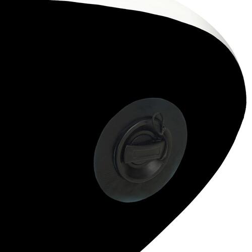 Oppusteligt paddleboardsæt 366x76x15 cm sort