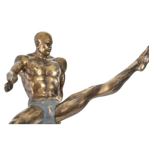 Dekorativ figur Verden Gylden Harpiks Gymnast Moderne (29 x 16 x 33 cm)