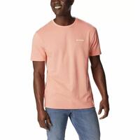 Kortærmet T-shirt til Mænd Columbia North Cascades Laksefarvet M
