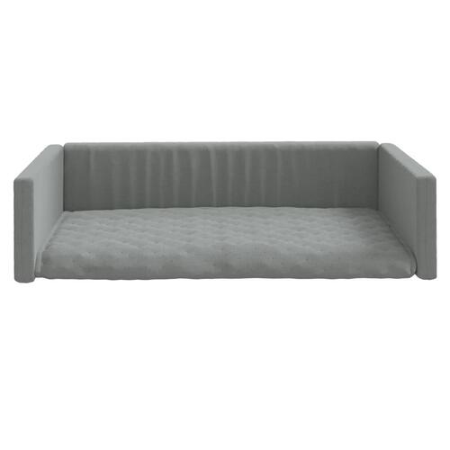 Hundepude til bagagerum 90x60 cm linnedlook lysegrå