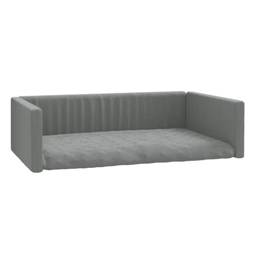 Hundepude til bagagerum 70x45 cm linnedlook lysegrå