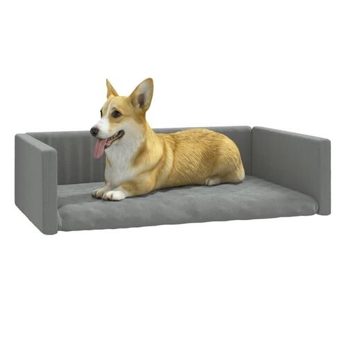 Hundepude til bagagerum 70x45 cm linnedlook lysegrå
