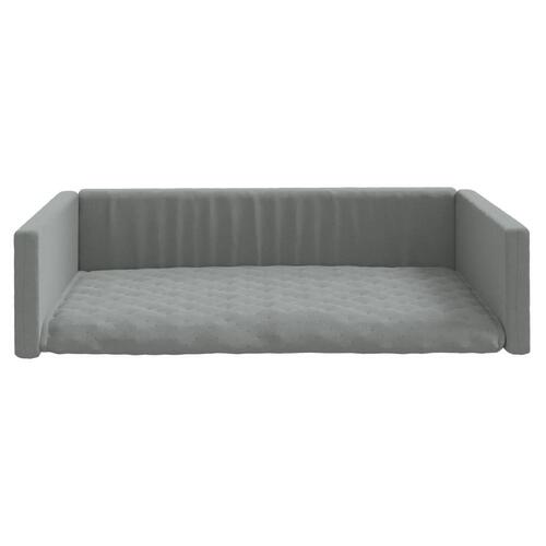Hundepude til bagagerum 70x45 cm linnedlook lysegrå