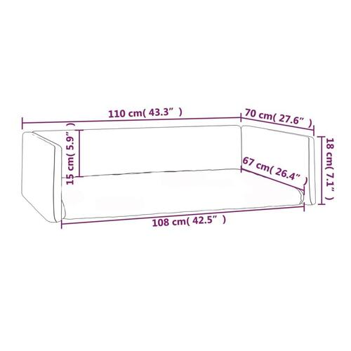 Hundepude til bagagerum 70x45 cm linnedlook lysegrå