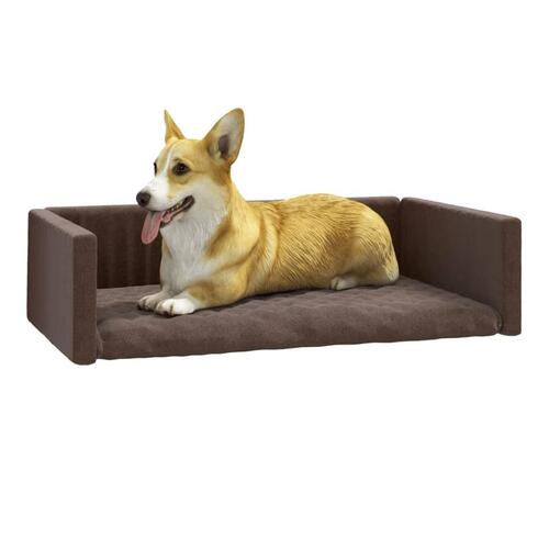 Hundepude til bagagerum 90x60 cm linnedlook brun