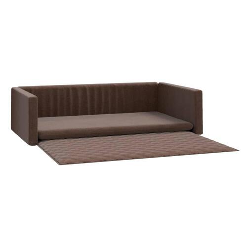 Hundepude til bagagerum 90x60 cm linnedlook brun