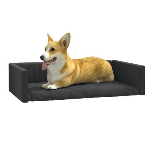 Hundepude til bagagerum 90x60 cm linnedlook sort