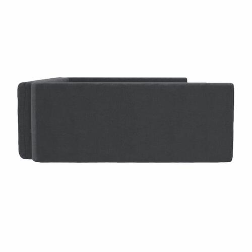 Hundepude til bagagerum 90x60 cm linnedlook sort